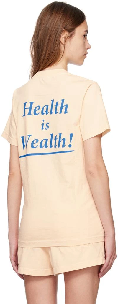 商品Sporty & Rich|Beige 'Health is Wealth' T-Shirt,价格¥334,第3张图片详细描述