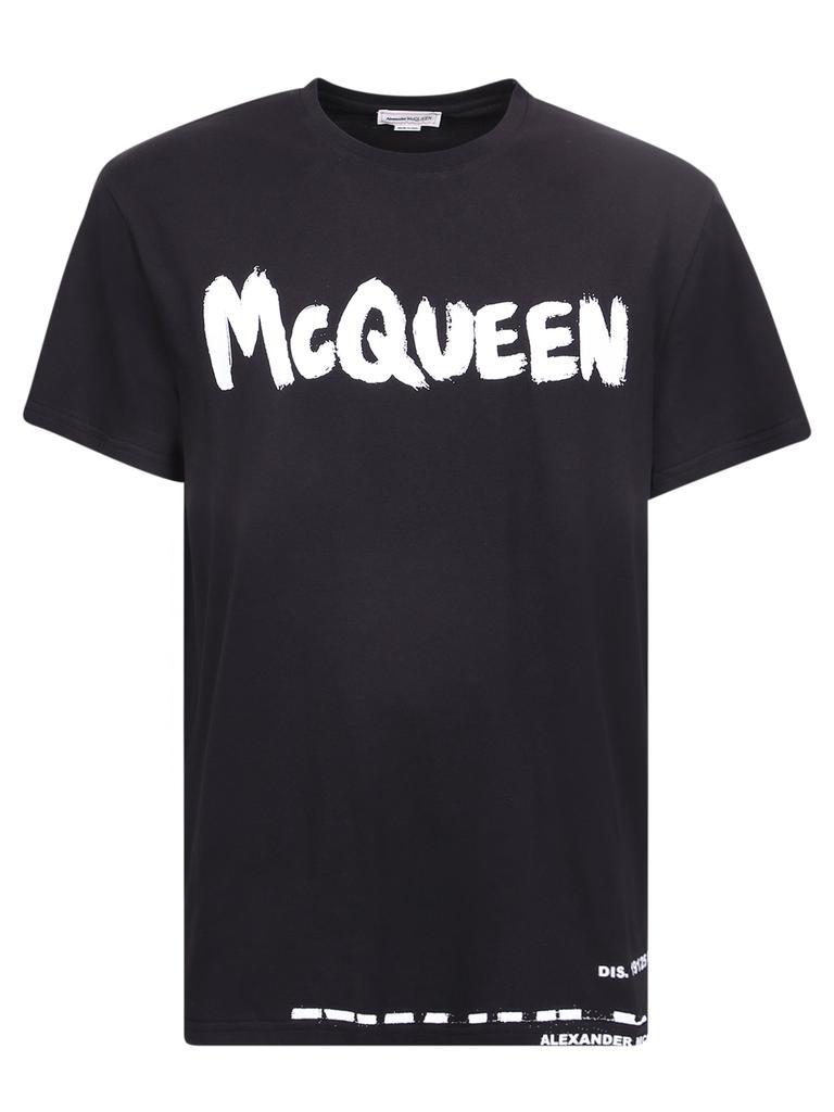 商品Alexander McQueen|ALEXANDER MCQUEEN LOGO-PRINT T-SHIRT,价格¥3236,第1张图片