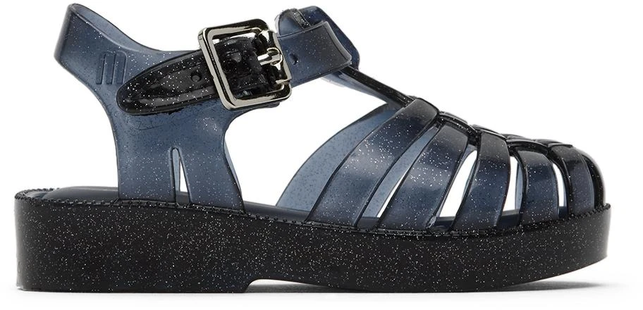 商品Mini Melissa|Baby Navy Glittered Possession Flats,价格¥134,第1张图片