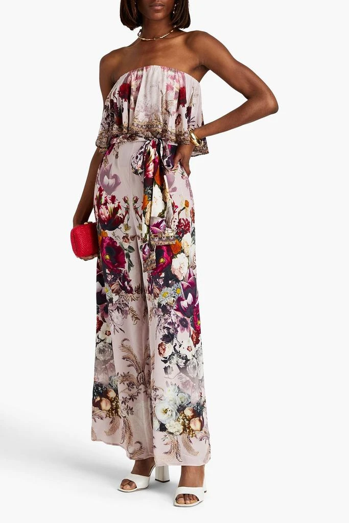 商品Camilla|Strapless printed silk crepe de chine wide-leg jumpsuit,价格¥1812,第2张图片详细描述