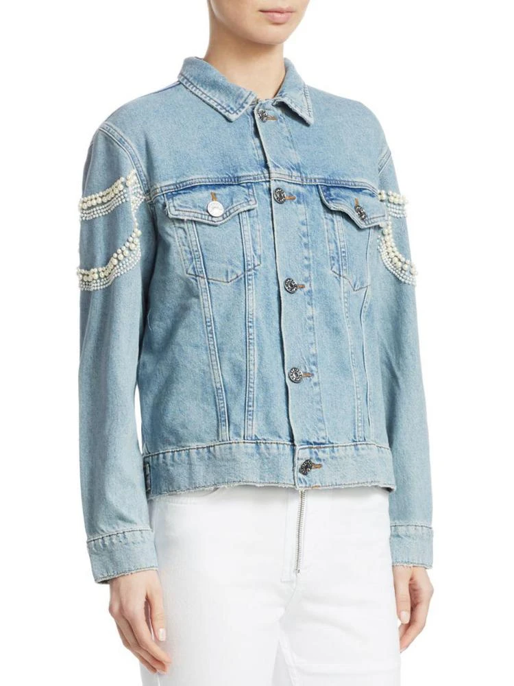 商品Sandro|Cuba To Paris Eriko Beaded Denim Jacket,价格¥2213,第3张图片详细描述