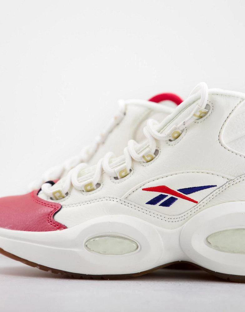 商品Reebok|Reebok question mid trainers in chalk and red,价格¥1255,第3张图片详细描述