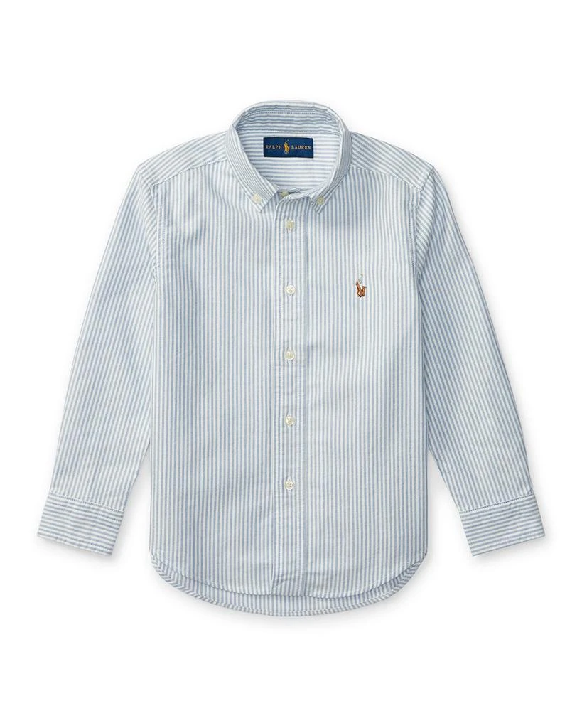 商品Ralph Lauren|Boy's Cotton Oxford Stripe Sport Shirt, Size 2-7,价格¥450,第1张图片