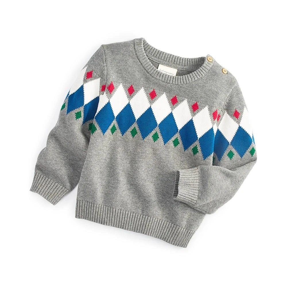 商品First Impressions|Baby Boys Fair Isle Sweater, Created for Macy's,价格¥59,第1张图片
