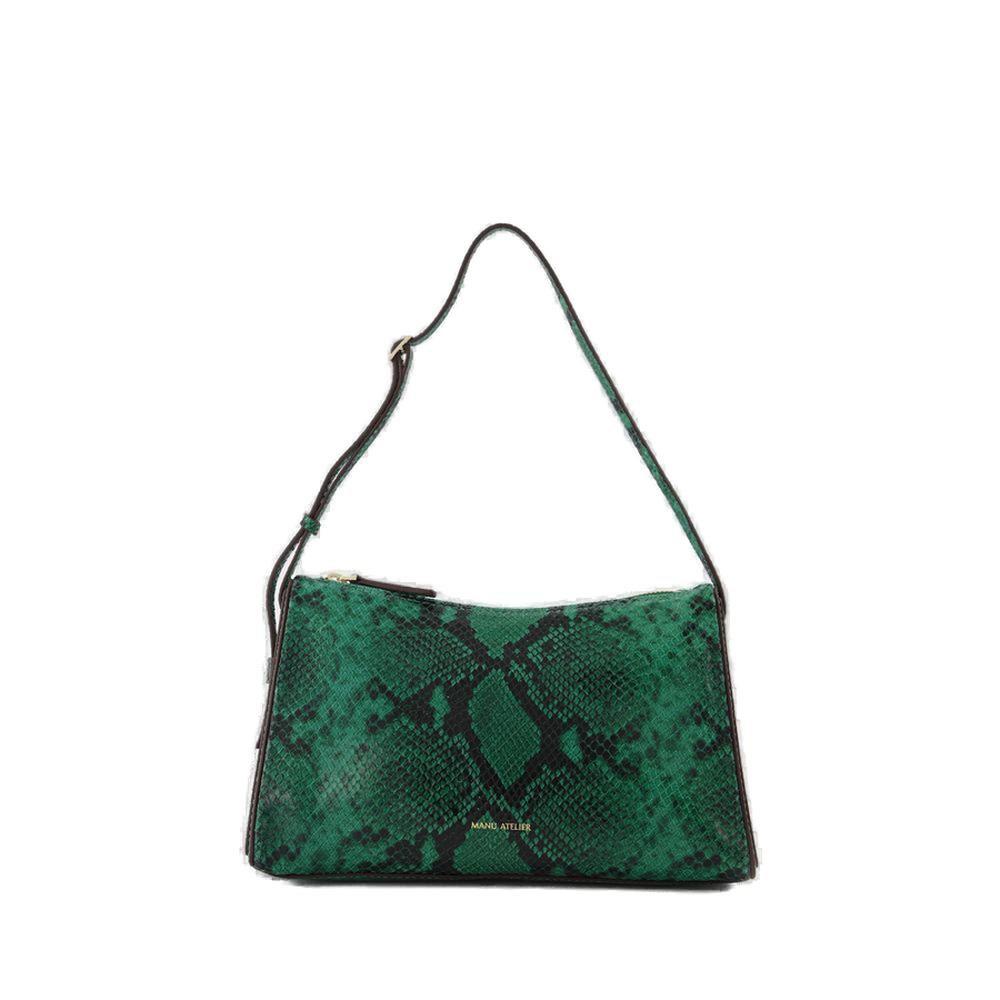 Manu Atelier Embossed Zipped Shoulder Bag商品第1张图片规格展示