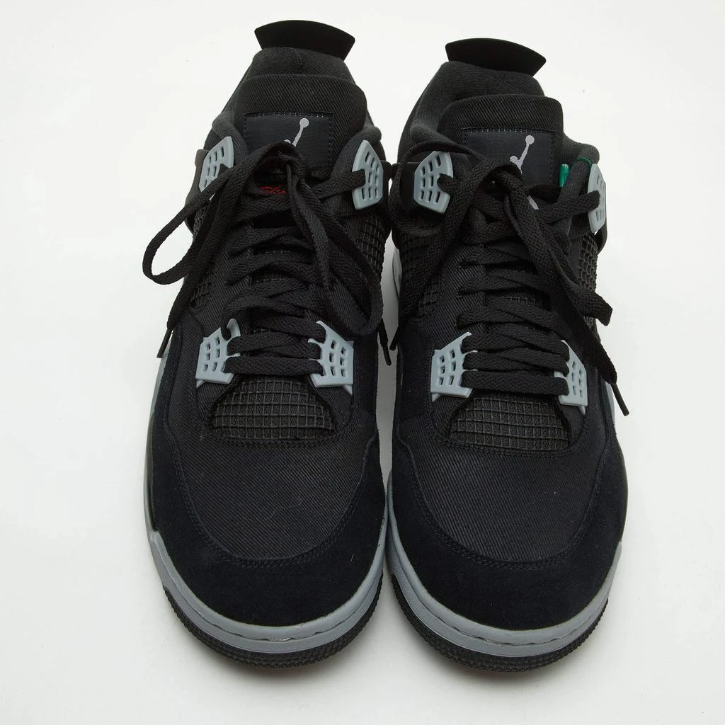 商品Jordan|Air Jordans Black Canvas and Suede Jordan 4 Retro Sneakers Size 50.5,价格¥3172,第3张图片详细描述