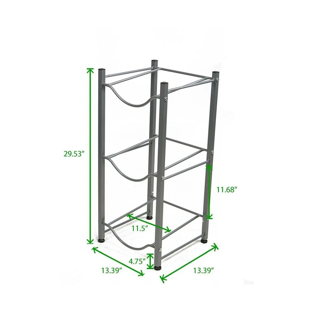 商品Mind Reader|3 Tier Stainless Steel Heavy Duty Water Cooler Jug Rack,价格¥631,第4张图片详细描述