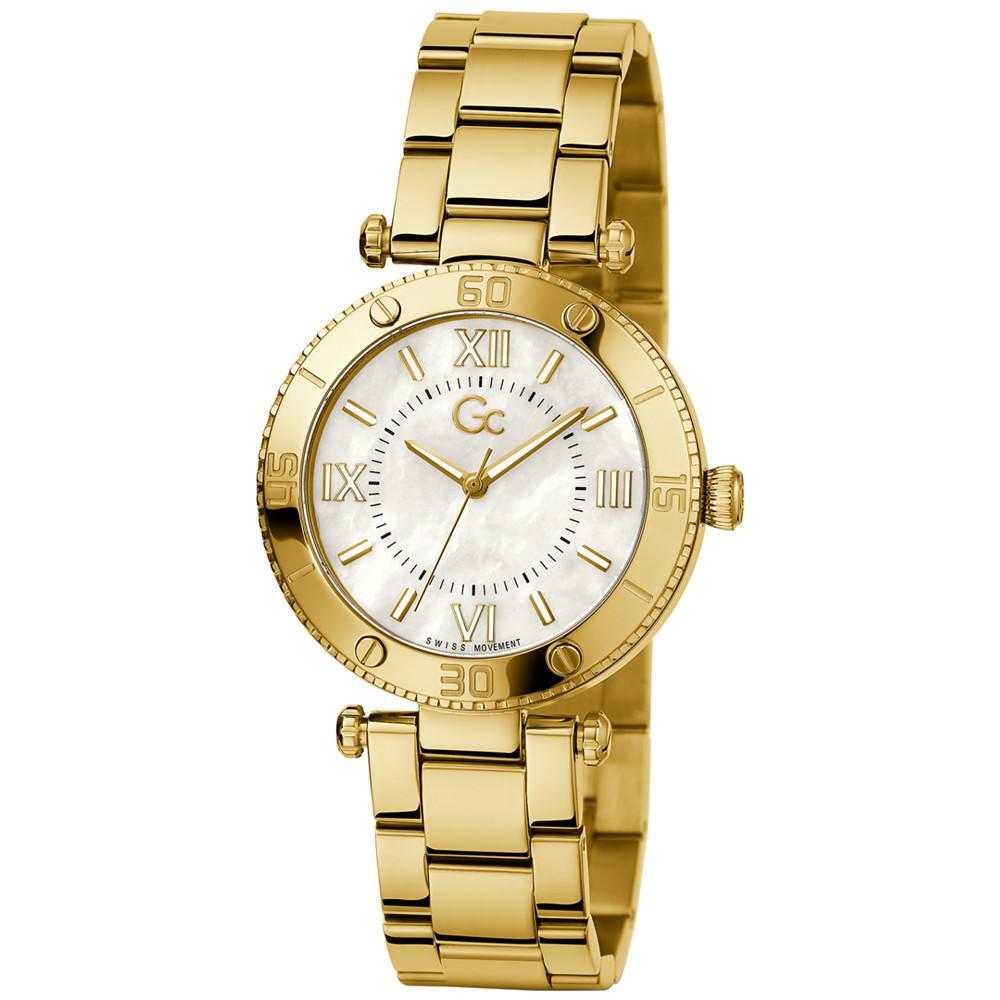 商品GUESS|Gc Muse Women's Swiss Gold-Tone Stainless Steel Bracelet Watch 34mm,价格¥2815,第7张图片详细描述