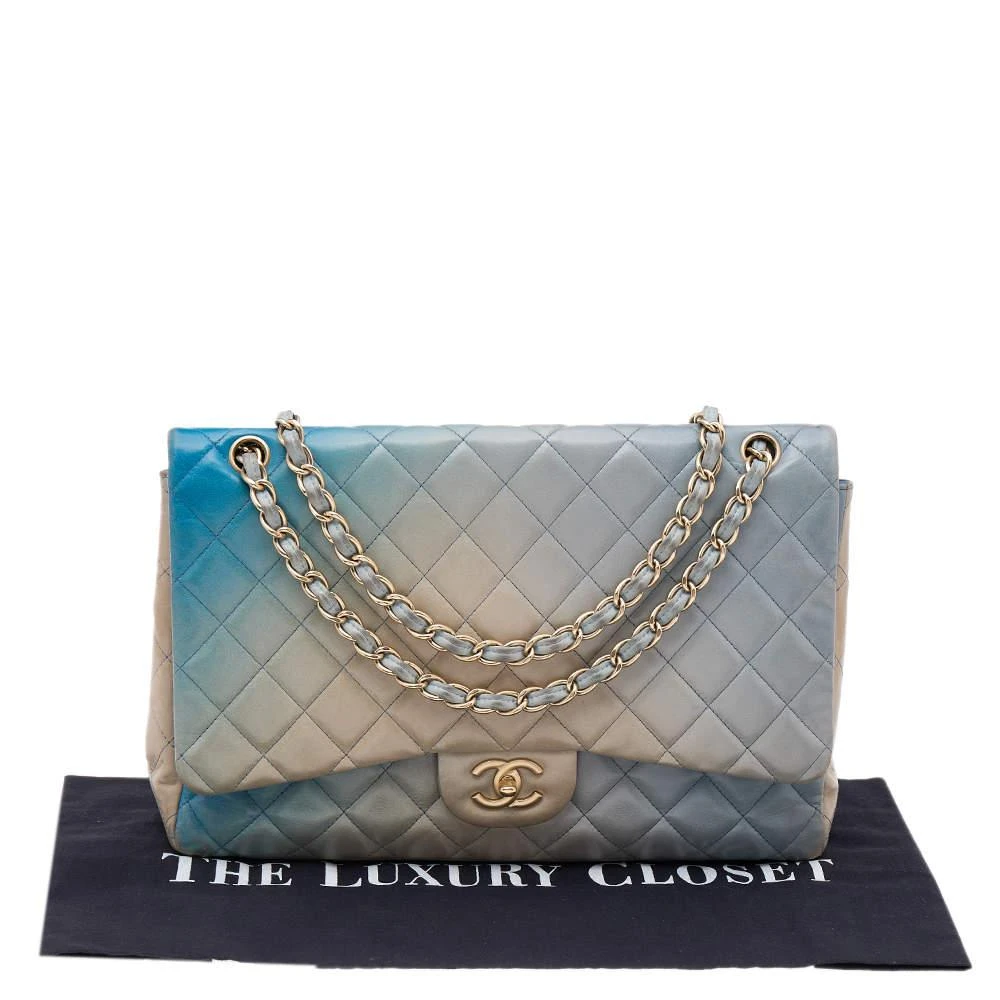 Chanel Blue Ombre Quilted Leather Maxi Classic Single Flap Bag 商品