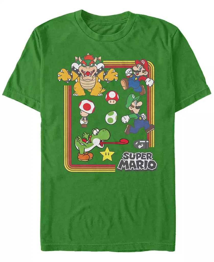 商品Nintendo|Nintendo Men's Super Mario Retro Group Playing Short Sleeve T-Shirt,价格¥193,第1张图片