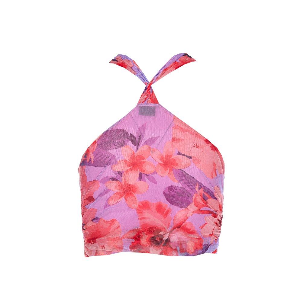 Pinko Hibiscus Printed Wrap Top商品第1张图片规格展示