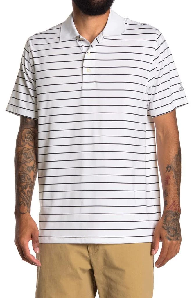 商品Brooks Brothers|Stripe Print Short Sleeve Polo,价格¥339,第1张图片