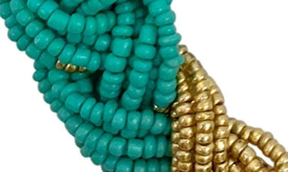 商品ADORNIA|14K Gold Plated Beaded Statement Necklace,价格¥270,第2张图片详细描述