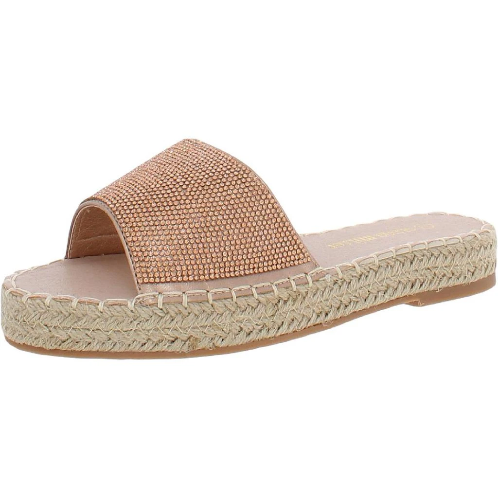 商品Olivia Miller|Olivia Miller Womens Rhinestone Embellished Slide Sandals,价格¥107,第1张图片