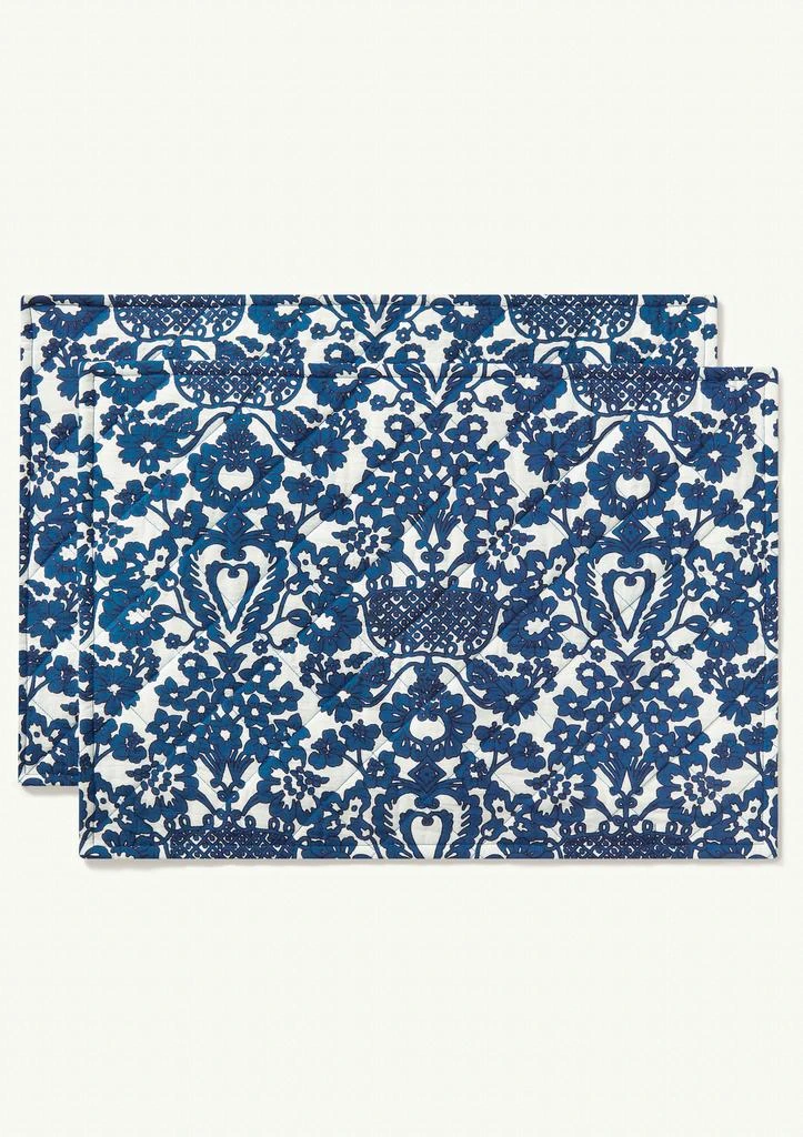 商品Rhode|Quilted Placemat Set Of 2 | Blue Sicilia,价格¥231,第1张图片
