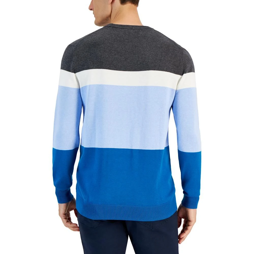 商品Club Room|Men's Elevated Marled Colorblocked Long Sleeve Crewneck Sweater, Created for Macy's,价格¥554,第2张图片详细描述