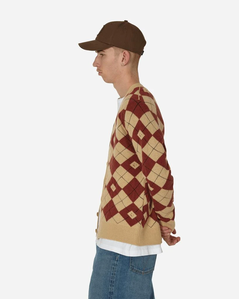 商品Acne Studios|Argyle Jacquard Cardigan Biscuit Beige / Deep Red,价格¥1450,第2张图片详细描述