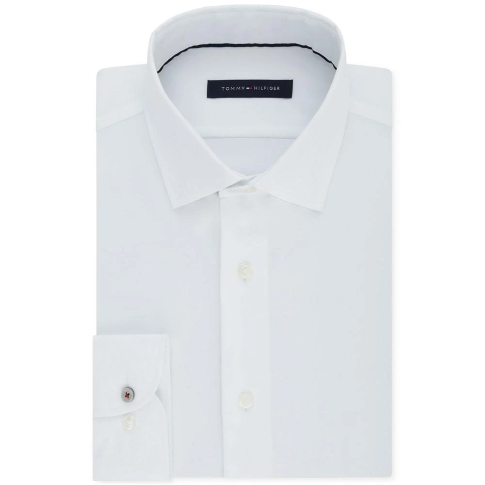 商品Tommy Hilfiger|Men's Supima Cotton Slim Fit Non-Iron Performance Stretch Dress Shirt,价格¥238,第4张图片详细描述