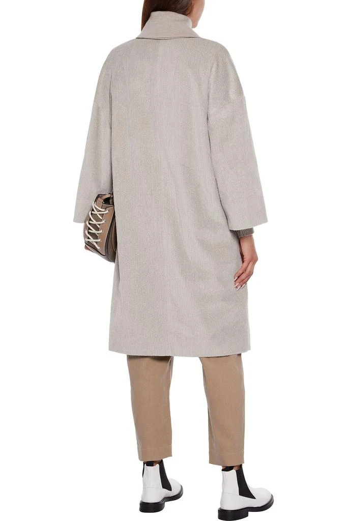 商品Brunello Cucinelli|Double-breasted cotton-blend corduroy coat,价格¥11124,第1张图片