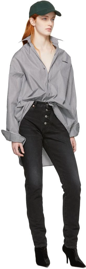 商品Vetements|White & Grey Stripe Small Collar Shirt,价格¥2428,第5张图片详细描述