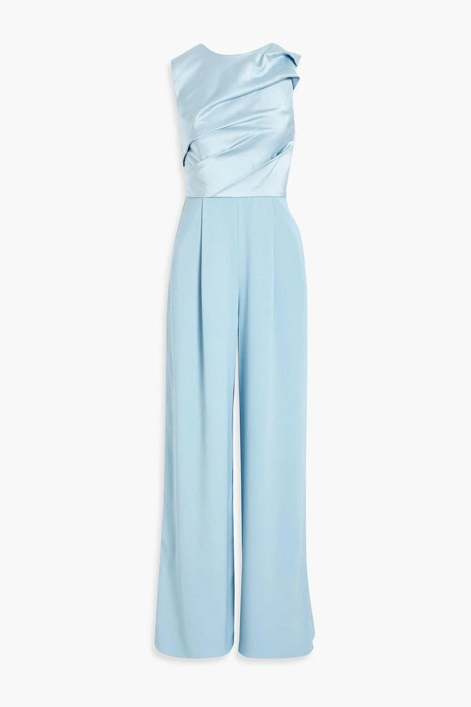 商品MIKAEL AGHAL|Satin-paneled crepe wide-leg jumpsuit,价格¥1056,第1张图片