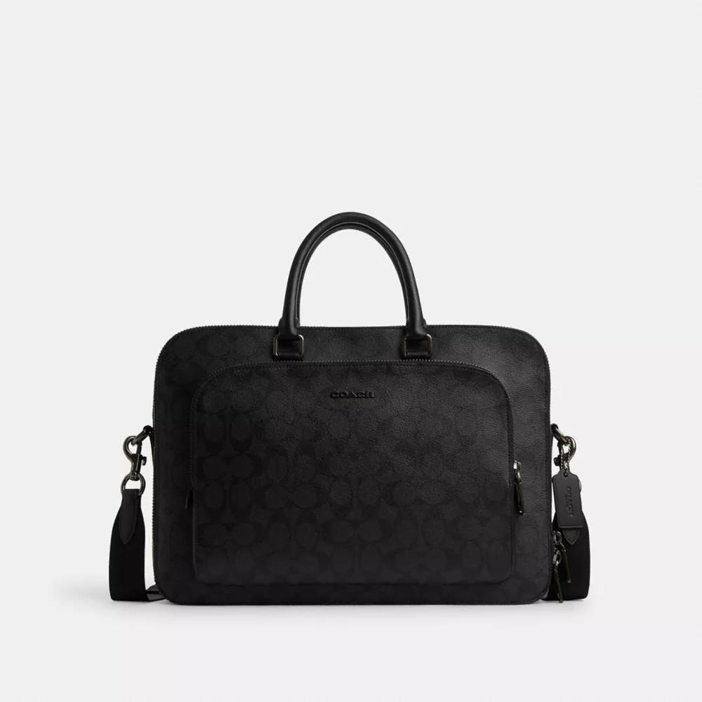 Coach ★ Ethan Slim Brief In Signature Canvas COACH® Outlet | Ethan Slim Brief In Signature Canvas