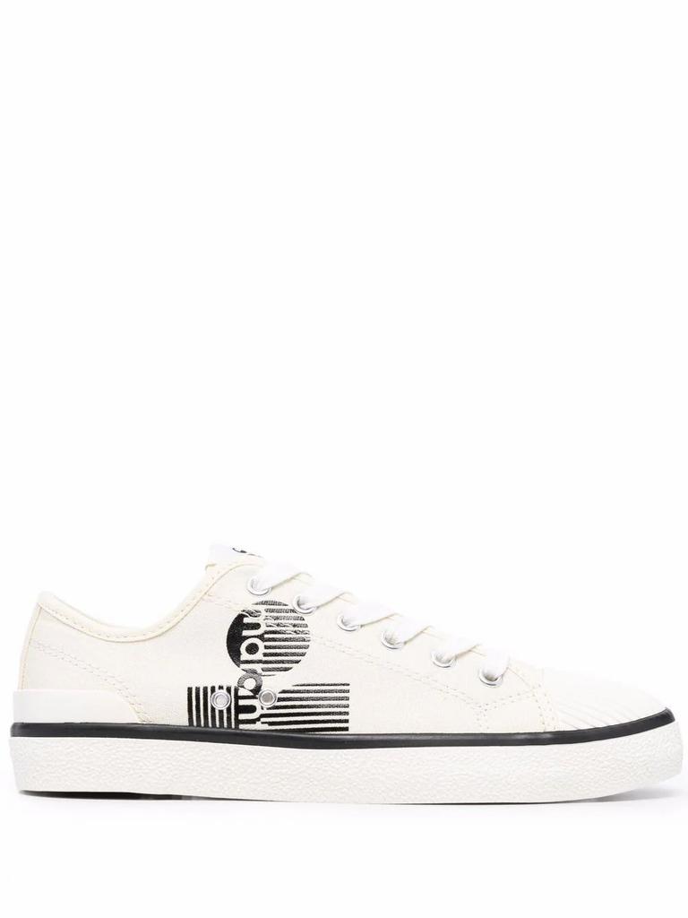 Isabel Marant Womens White Cotton Sneakers商品第1张图片规格展示