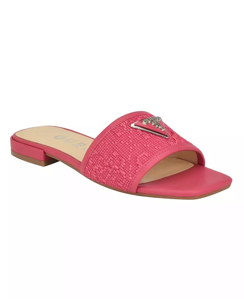 商品GUESS|Women's Tamsea One Band Square Toe Slide Flat Sandals,价格¥205,第1张图片