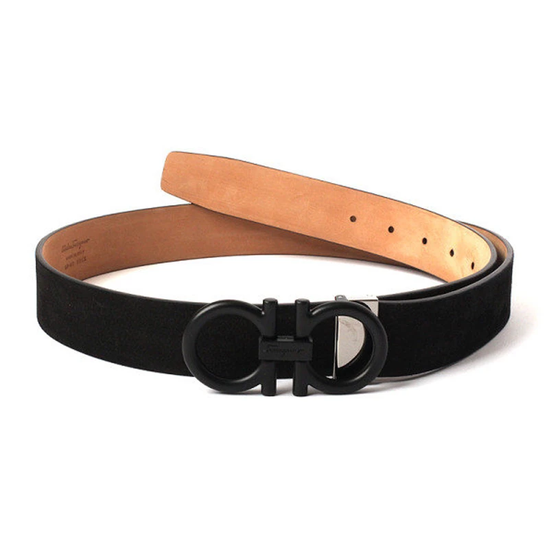 商品[国内直发] Salvatore Ferragamo|SALVATORE FERRAGAMO 男士黑色双面腰带 67-9955-735970【包装随机，部分无包装盒】,价格¥2448,第1张图片