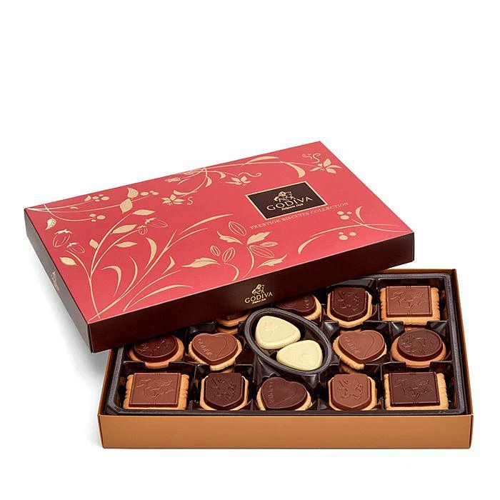 商品Godiva|精选巧克力曲奇礼盒 32块 锡盒装,价格¥263,第1张图片