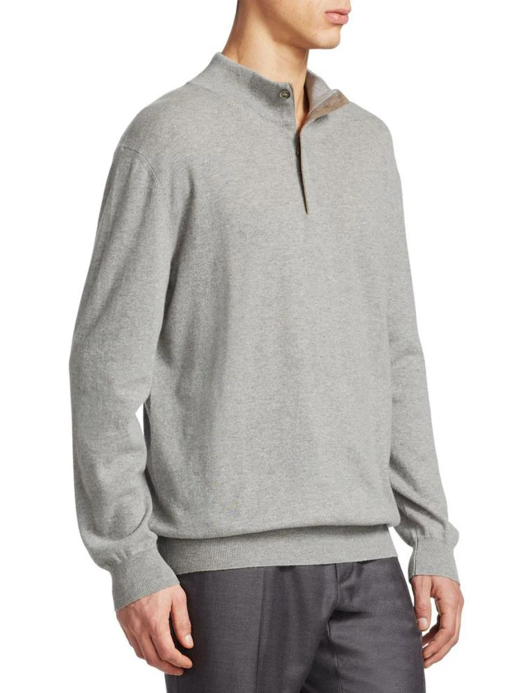 商品Zegna|Cashmere Half-Zip Sweater,价格¥3304,第3张图片详细描述