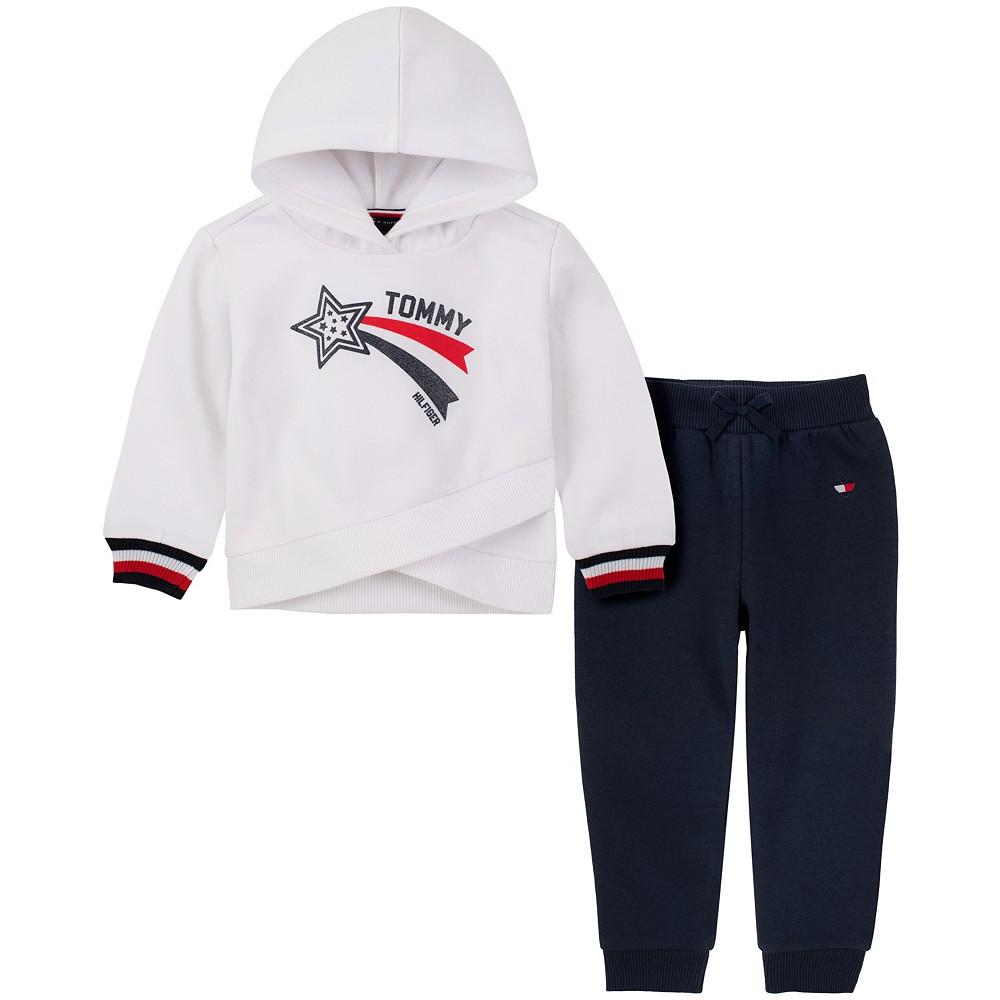 Little Girls Americana Fleece Hoodie and Joggers, 2 Piece Set商品第1张图片规格展示