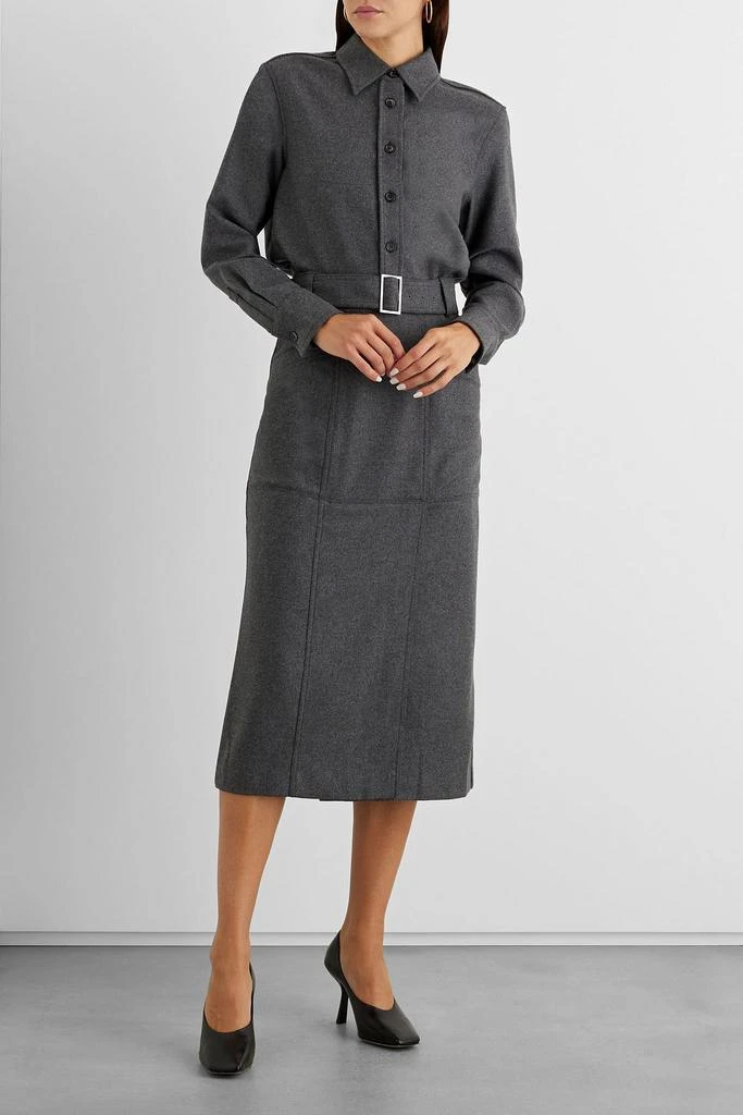 商品IRIS & INK|Beatrice recycled wool-flannel midi skirt,价格¥886,第3张图片详细描述