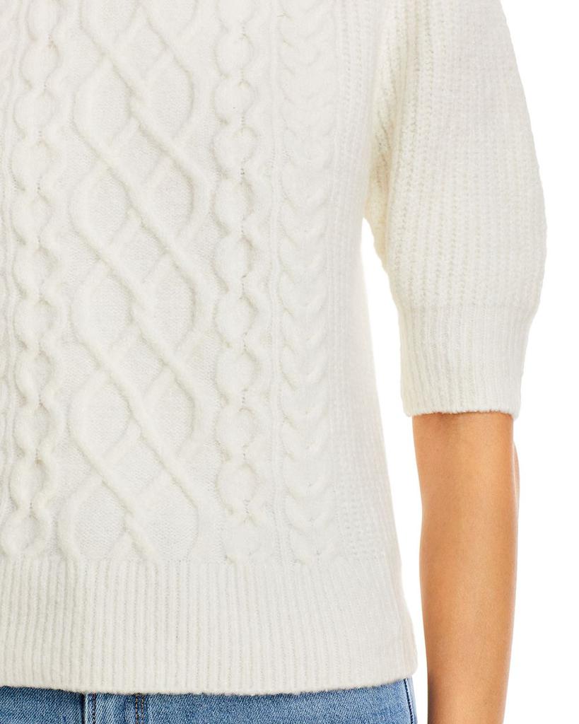 Elbow Puff Sleeve Cable Knit Sweater - 100% Exclusive商品第6张图片规格展示