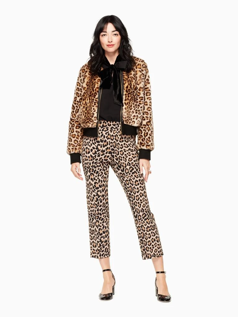 商品Kate Spade|leopard faux fur bomber,价格¥2857,第2张图片详细描述