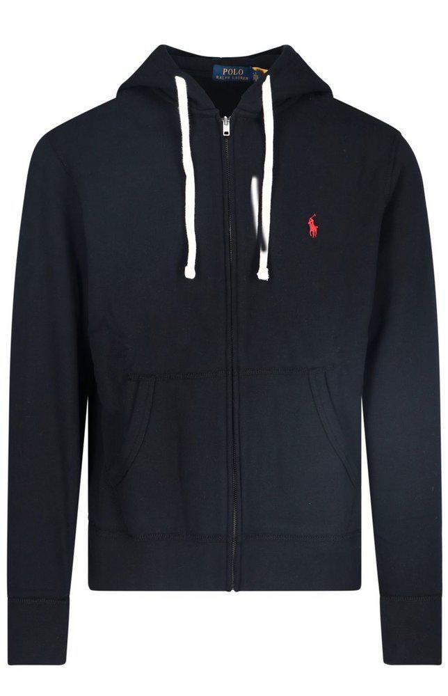 商品Ralph Lauren|Polo Ralph Lauren Logo Embroidered Zipped Hoodie,价格¥896-¥1166,第1张图片