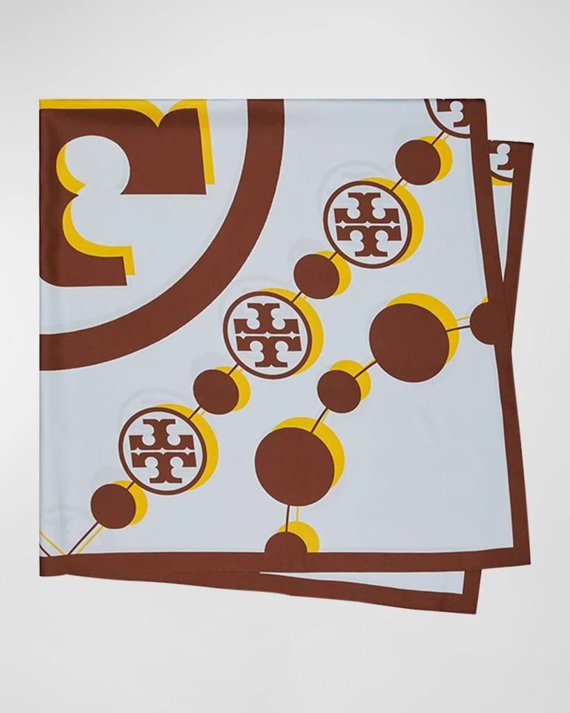 商品Tory Burch|3D T-Monogram Oversized Silk Square Scarf,价格¥2908,第1张图片