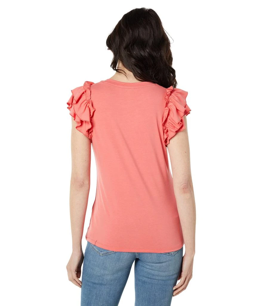 商品Tommy Hilfiger|Short Sleeve Ruffle Sleeve Top,价格¥369,第2张图片详细描述