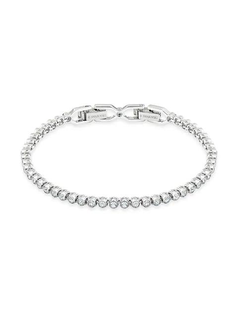 Emily Rhodium-Plated & Swarovski Crystal Tennis Bracelet商品第1张图片规格展示