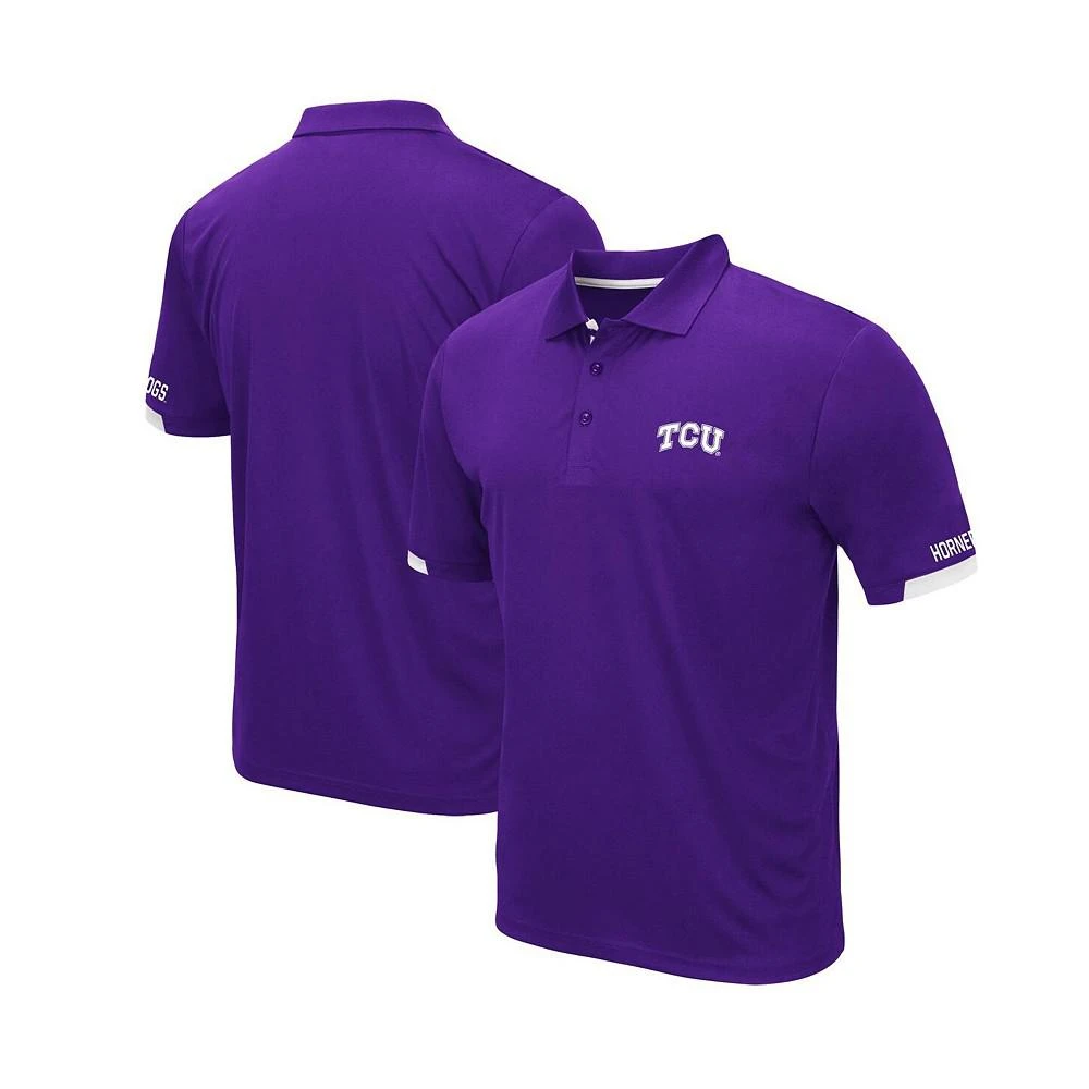 商品Colosseum|Men's Purple TCU Horned Frogs Logo Santry Polo Shirt,价格¥303,第1张图片