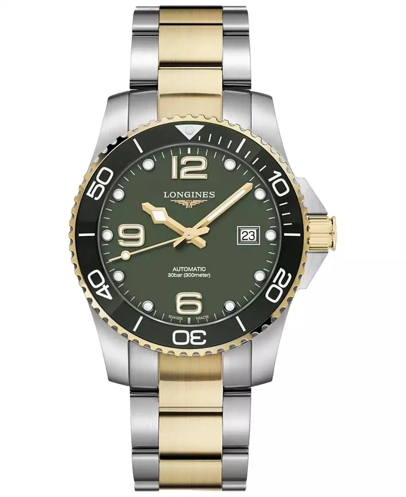 商品Longines|Men's Swiss Automatic HydroConquest Two-Tone Stainless Steel Bracelet Watch 41mm,价格¥15333,第1张图片