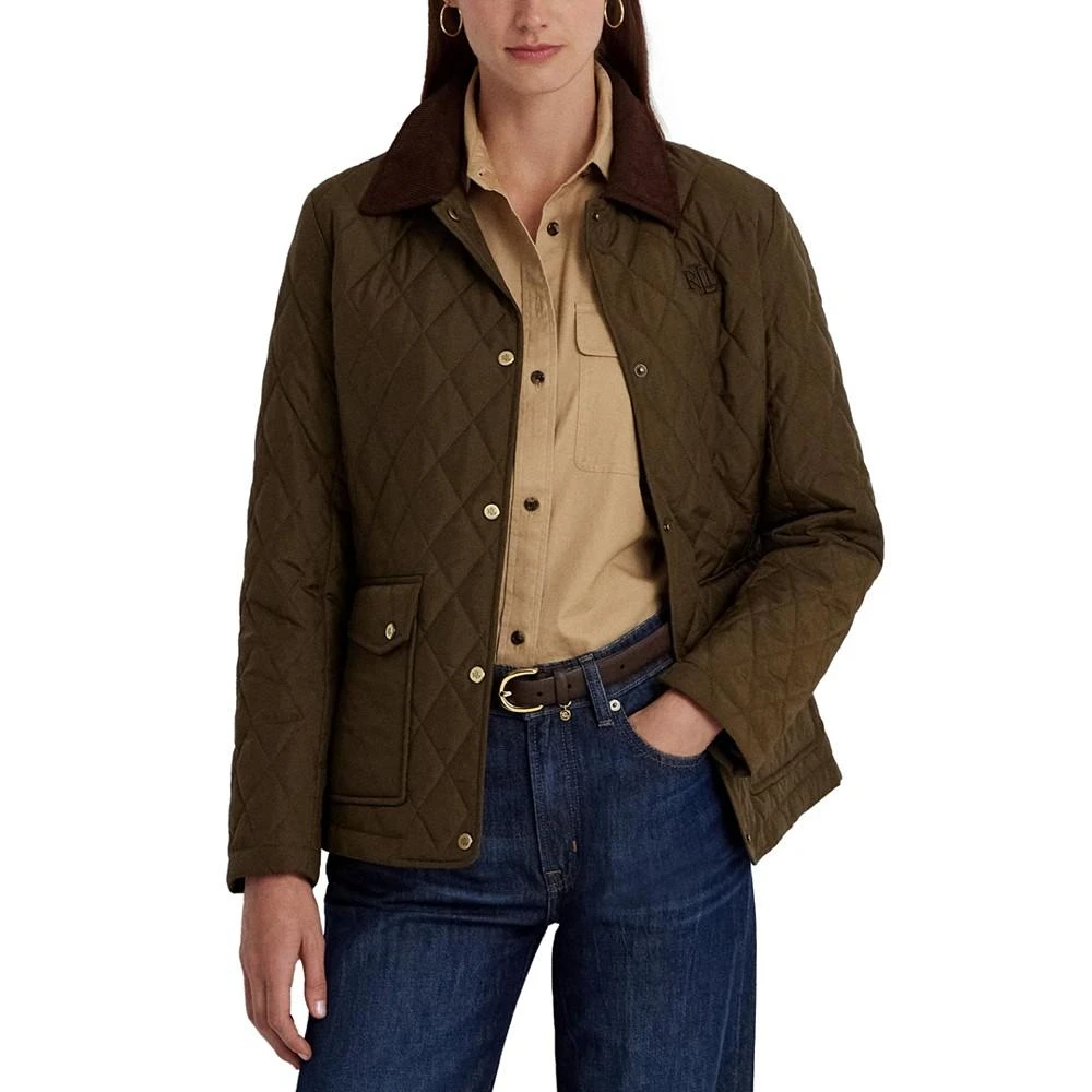 商品Ralph Lauren|Women's Corded-Collar Quilted Coat,价格¥1034,第3张图片详细描述