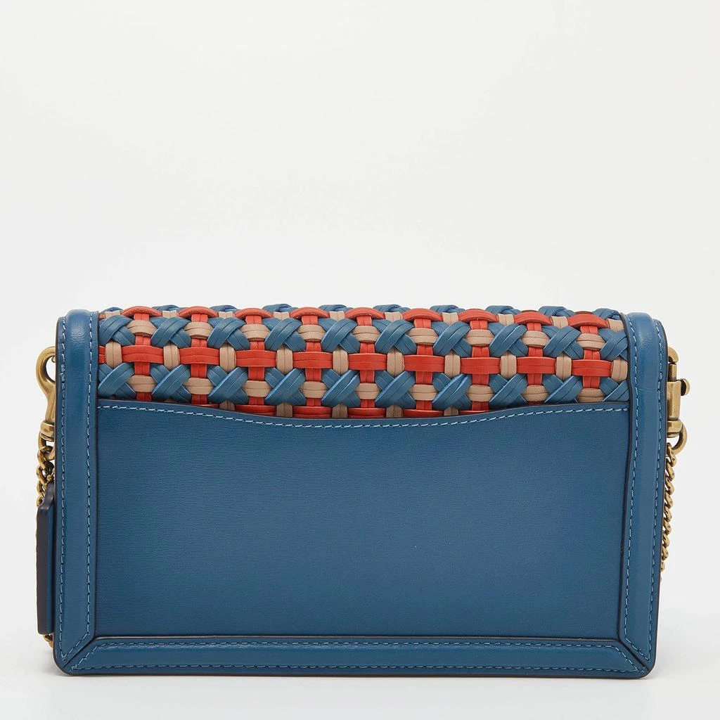 商品Coach|Coach Multicolor Woven Leather Hutton Clutch,价格¥1478,第4张图片详细描述