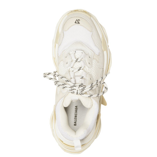Balenciaga/巴黎世家 2021年新款 Triple S系列 女士白色双重泡沫和网布运动鞋524036W2CA19000商品第4张图片规格展示