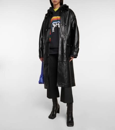 商品Acne Studios|Oversized leather duffel coat,价格¥16927,第2张图片详细描述