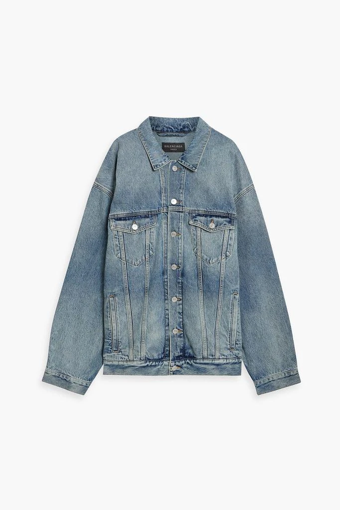 商品Balenciaga|Oversized printed denim jacket,价格¥6202,第1张图片