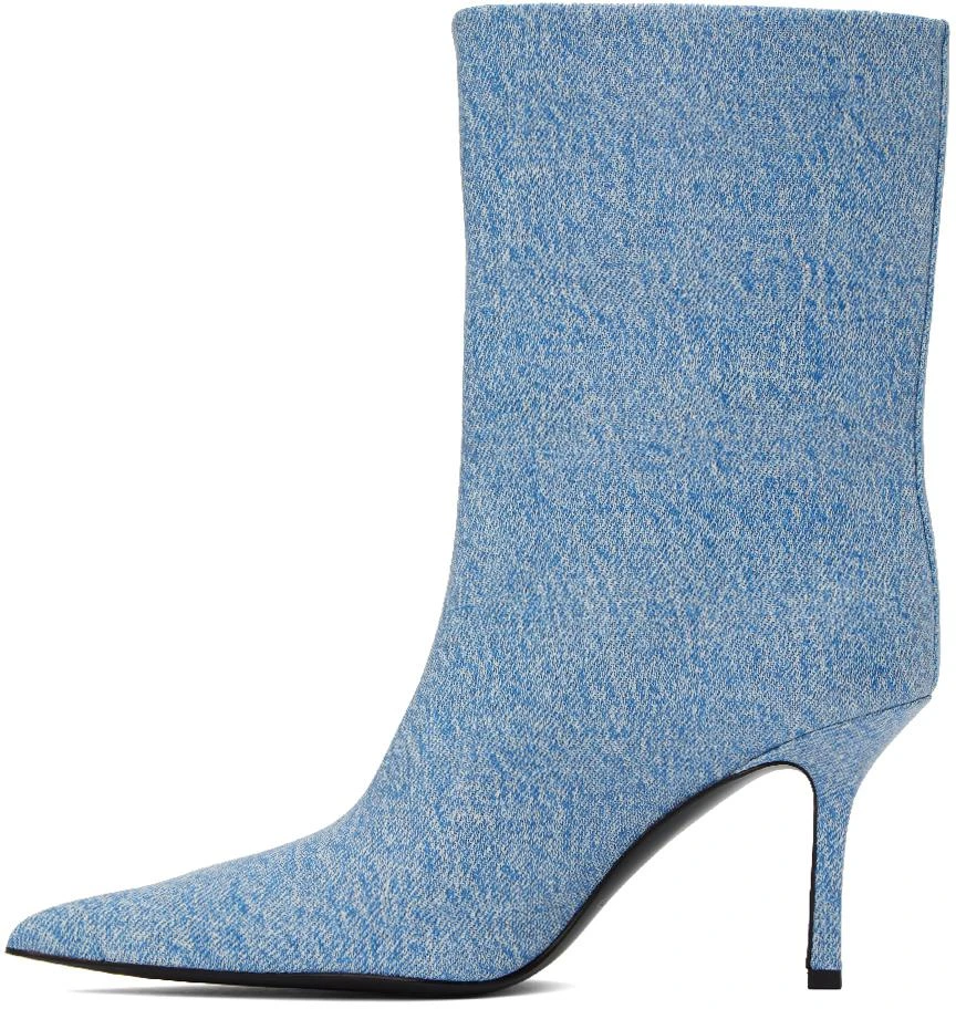 商品Alexander Wang|Blue Leather Delphine Boots,价格¥2849,第3张图片详细描述