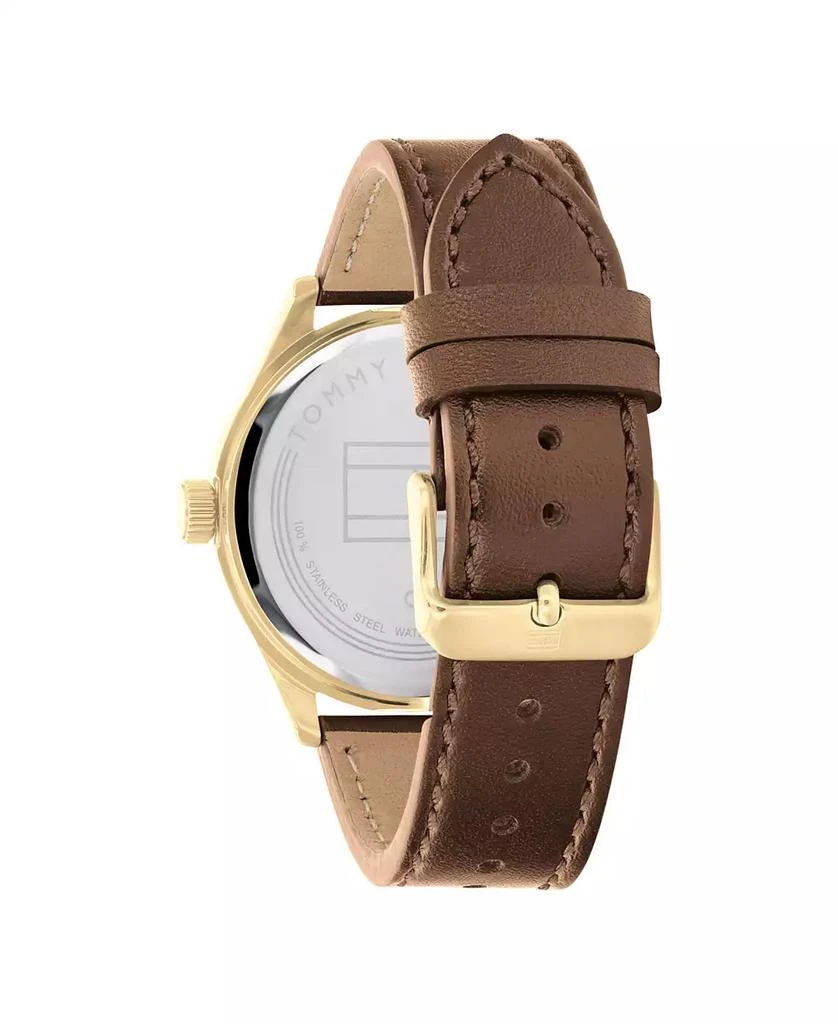 商品Tommy Hilfiger|Men's Brown Leather Strap Watch 38mm,价格¥720,第4张图片详细描述