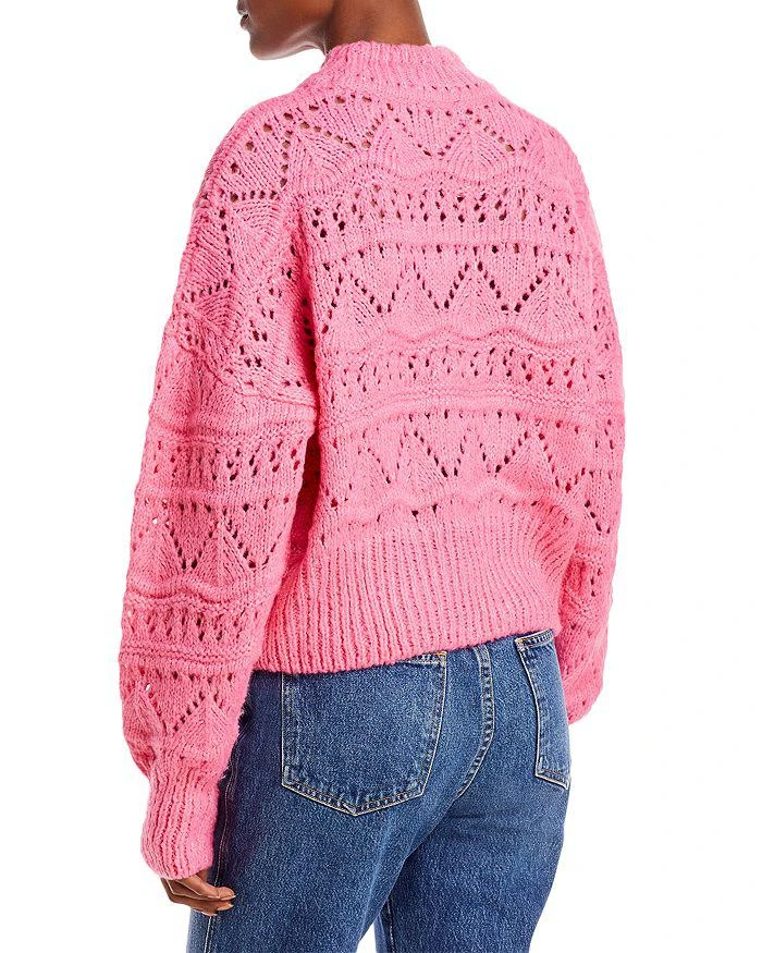 商品AQUA|Pointelle Mock Neck Sweater - 100% Exclusive,价格¥196,第3张图片详细描述