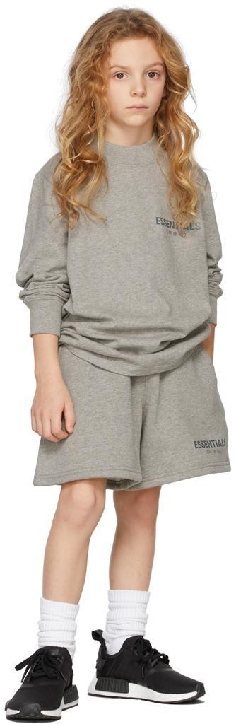 商品Essentials|Kids Grey Jersey Long Sleeve T-Shirt,价格¥320,第1张图片